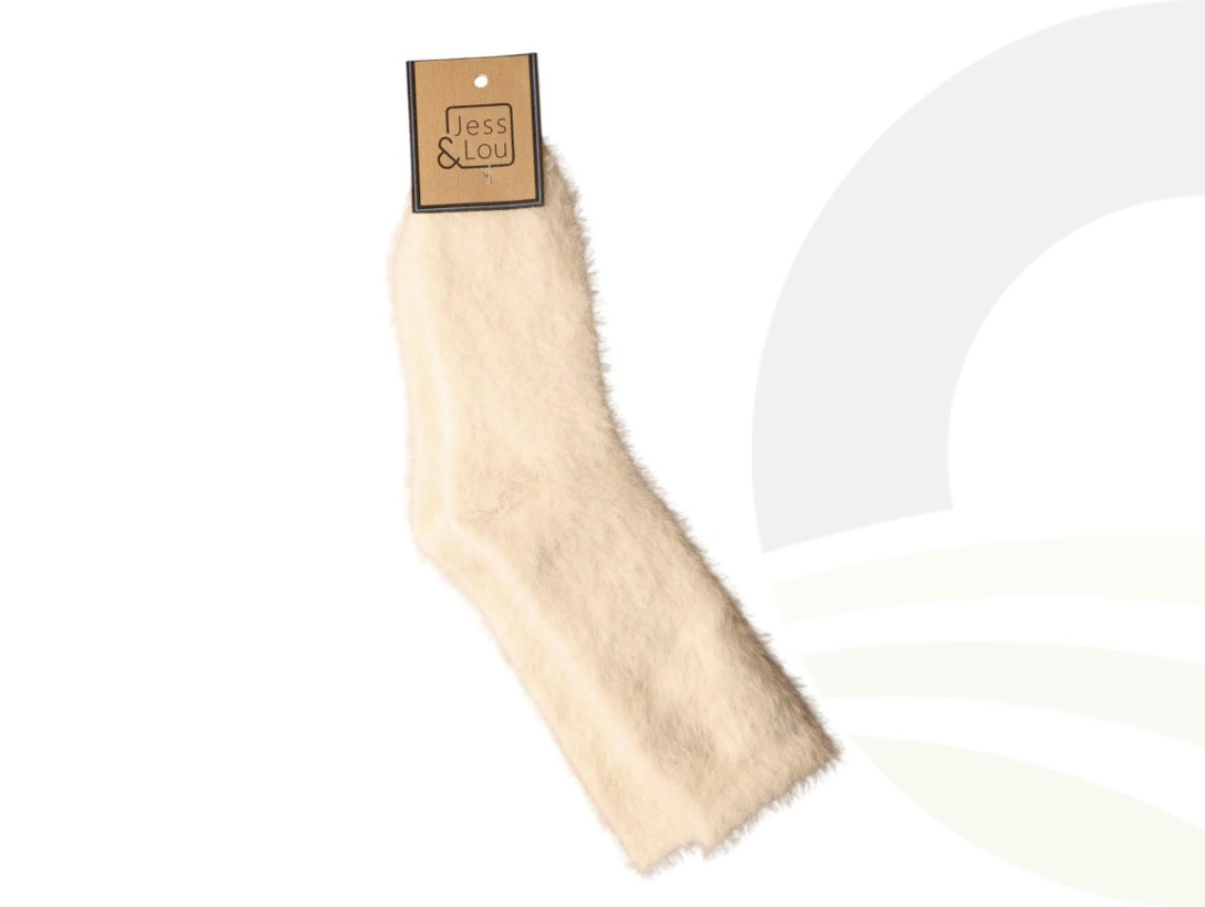 Jess & Lou Fluffy Cream Socks