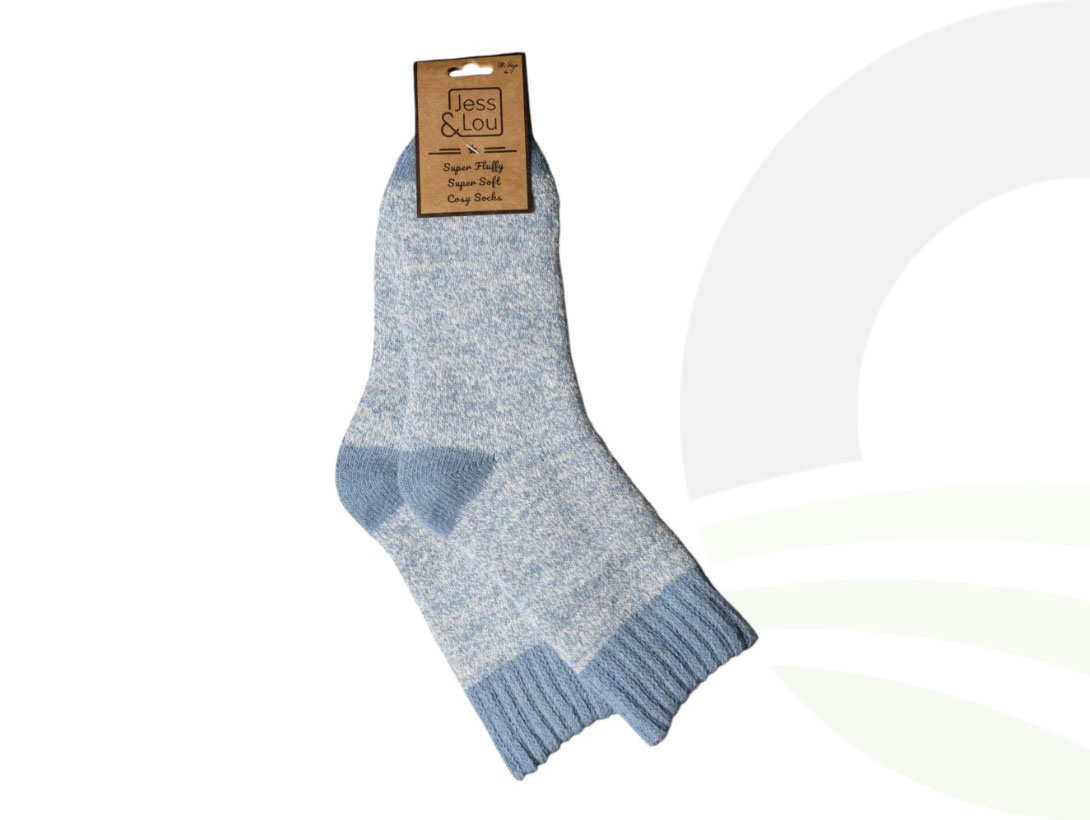 Jess & Lou Cornflower Marl Cosy Socks