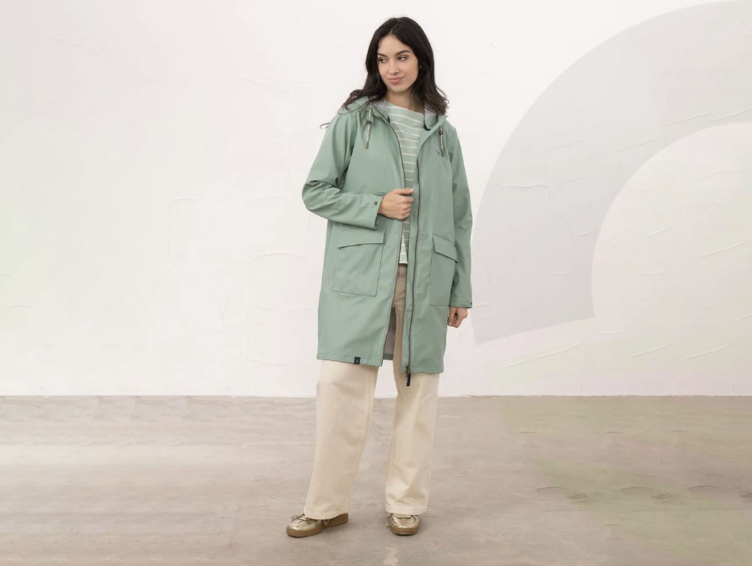 Ladies Lucy Long Coat 18 Sage (Size: 18)