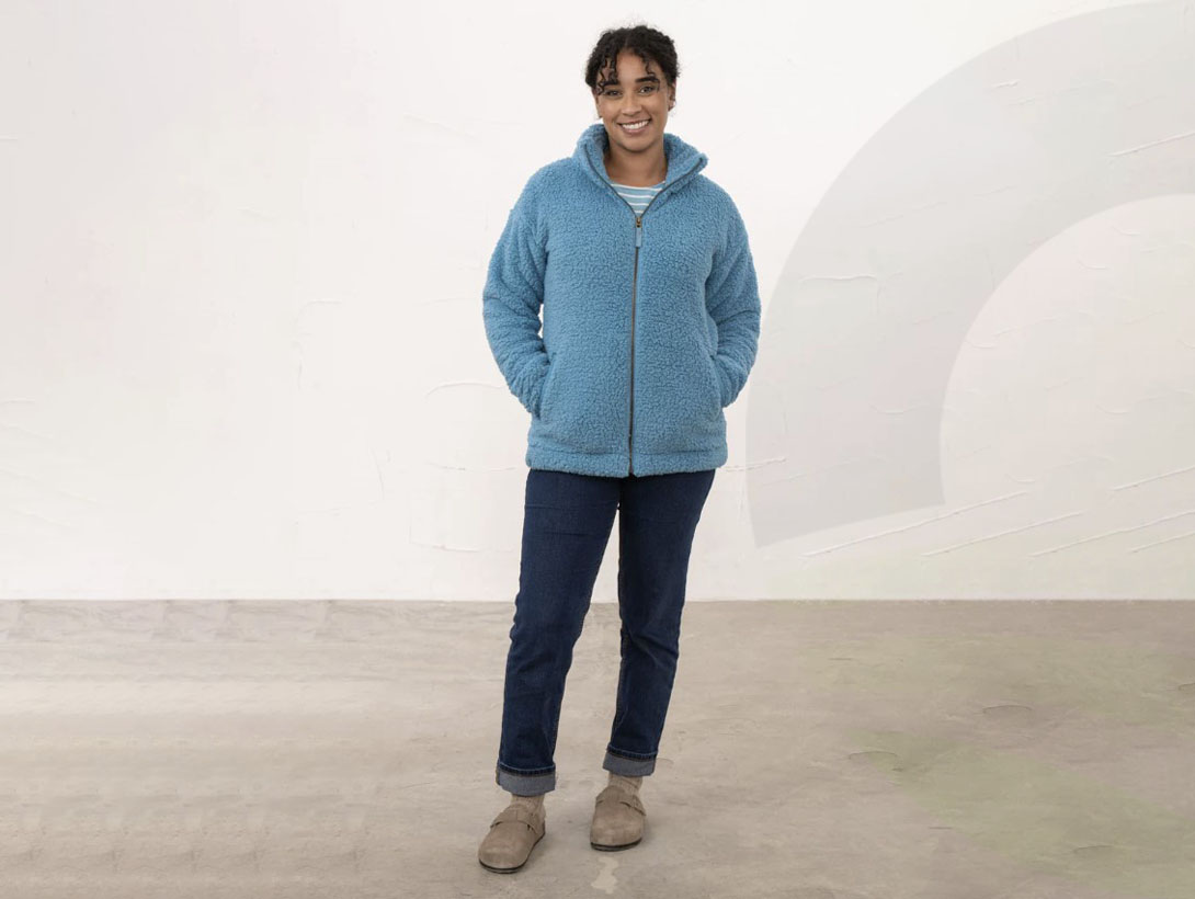 Ladies Seashell Fleece 16 Blue (Size: 16)