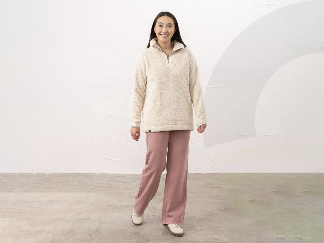 Ladies Bay Fleece 20 Cream (Size: 20)