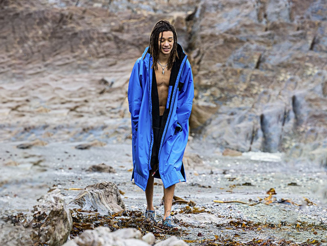 DryRobe Advance Longsleeve V3 Cobalt Blue Black Large (Size: Large)