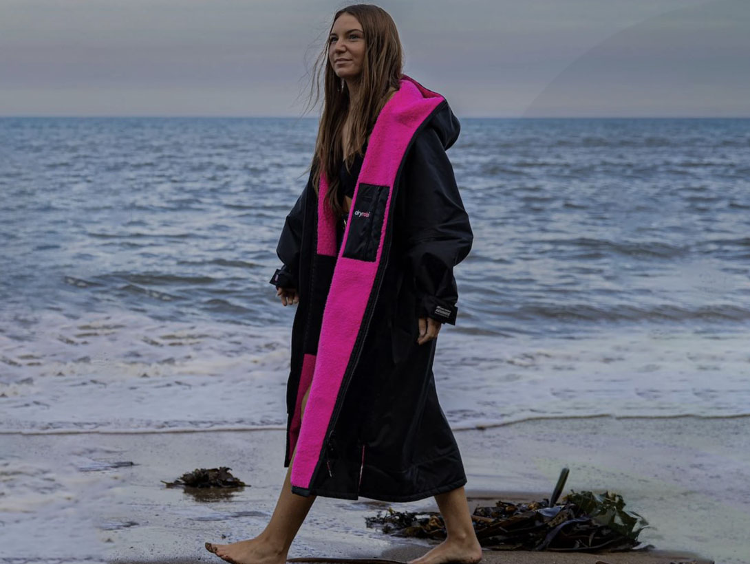 Dryrobe Advance Longsleeve V3 Black Pink X-Small