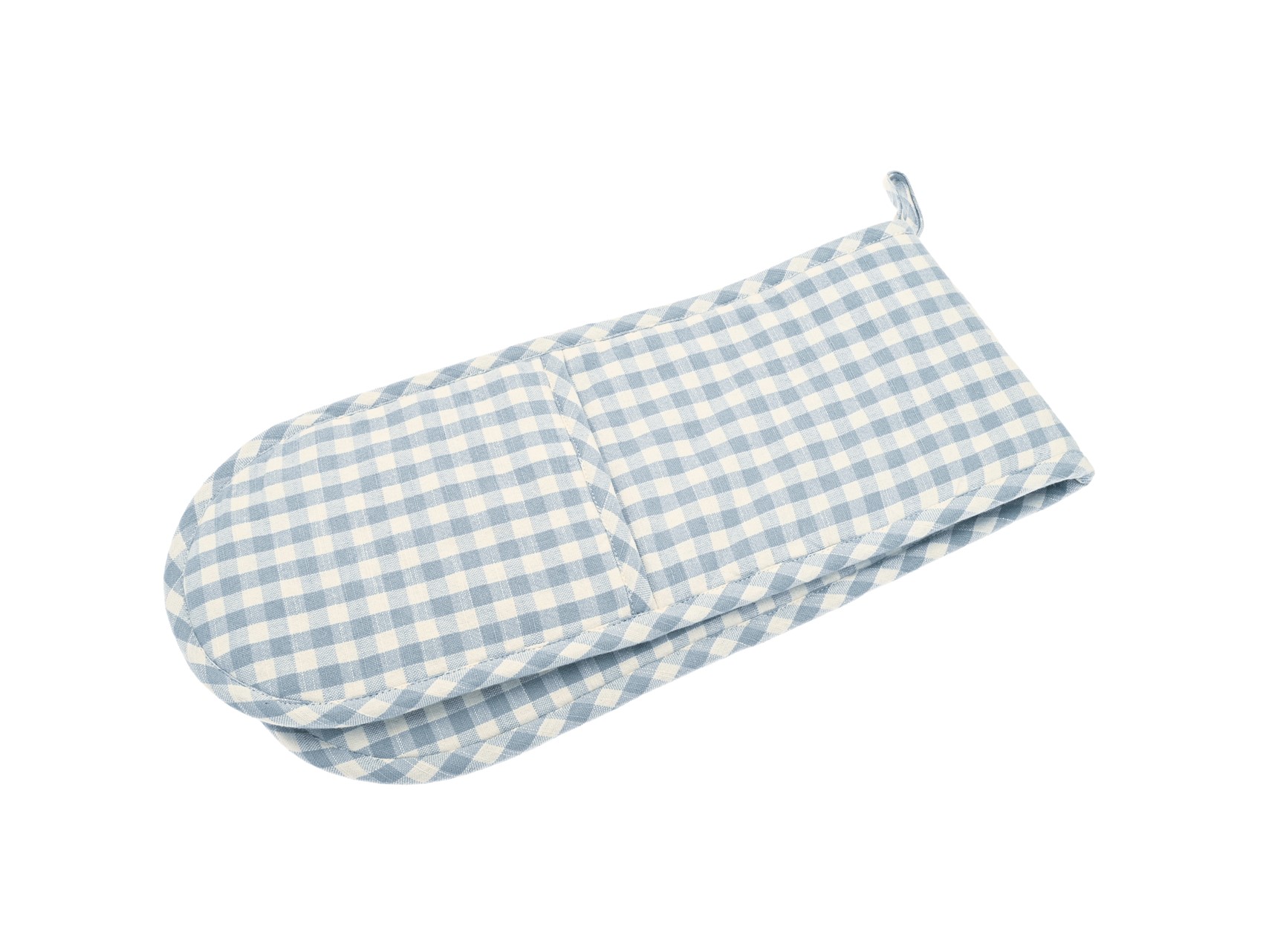 Walton&Co Blue Gingham Oven Glove Double
