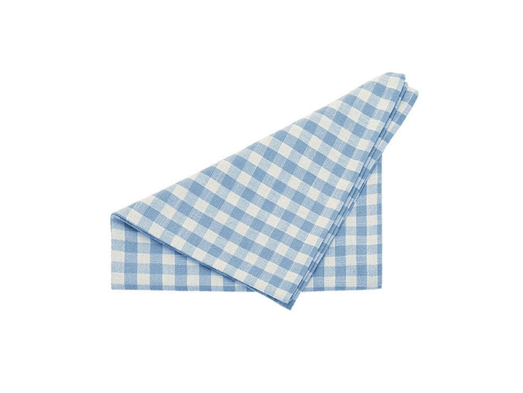 Walton&Co Blue Gingham Napkin Set Of 4