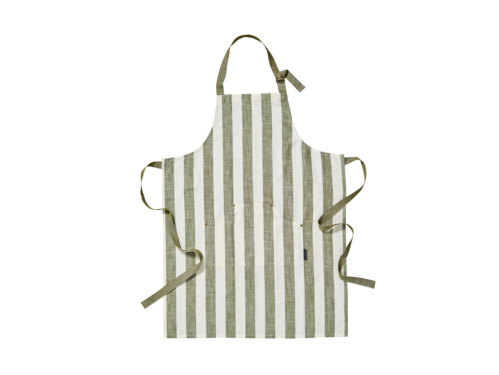 Walton&Co Olive Wide Stripe Apron
