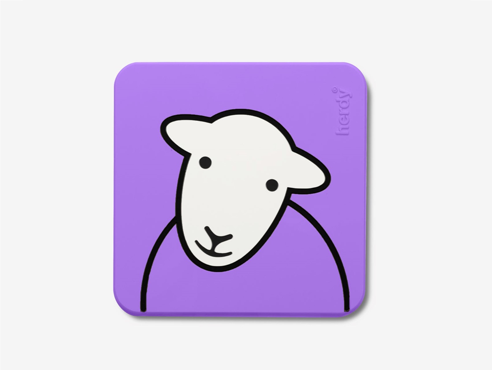 Herdy Hello Coaster Purple