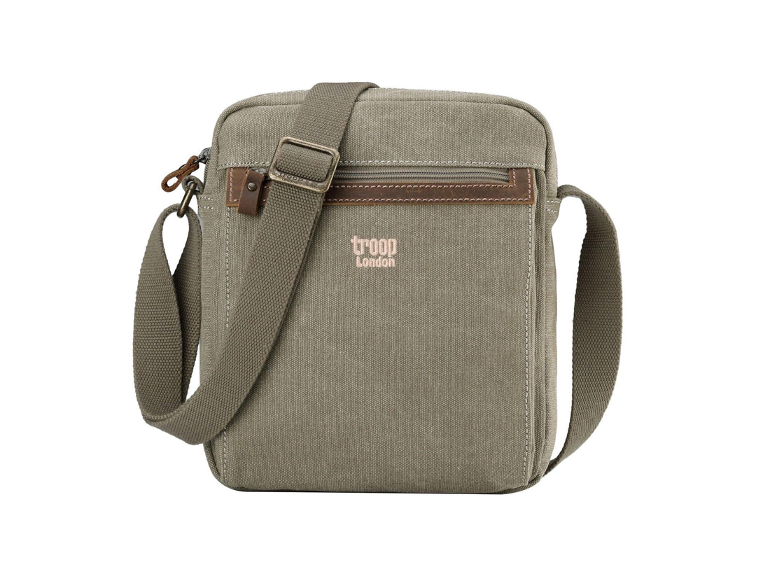 Troop Khaki Canvas Crossbody Bag
