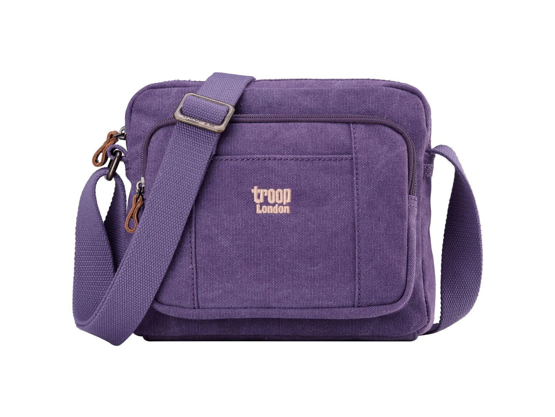 Troop Purple Lightweight Canvas Crossbody Bag