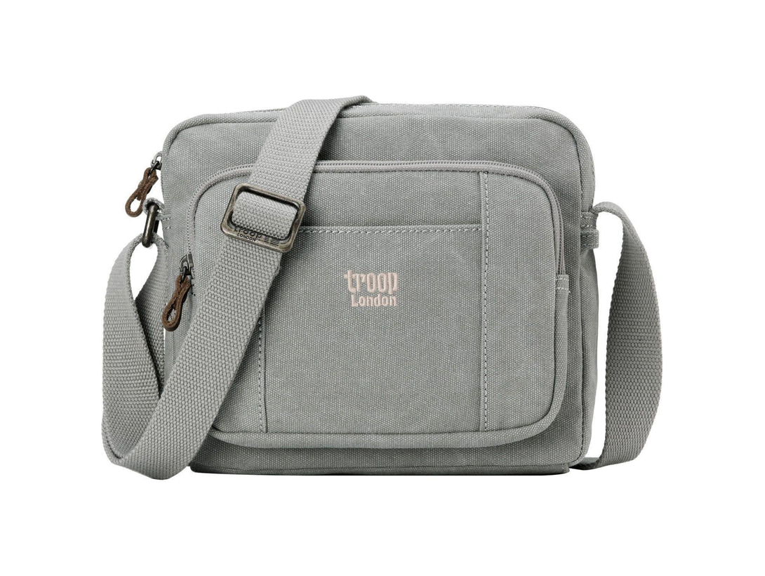 Troop Ash Grey Lightweight Canvas Crossbody Bag