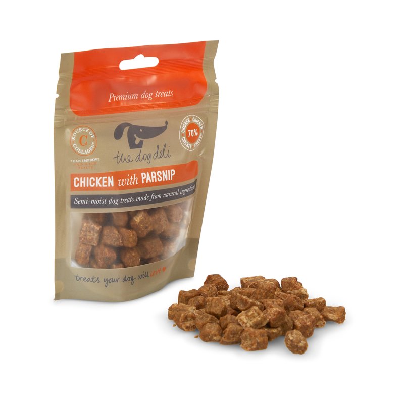 Dog Deli Chicken With Parsnip Semi-moist Dog Treats 70g