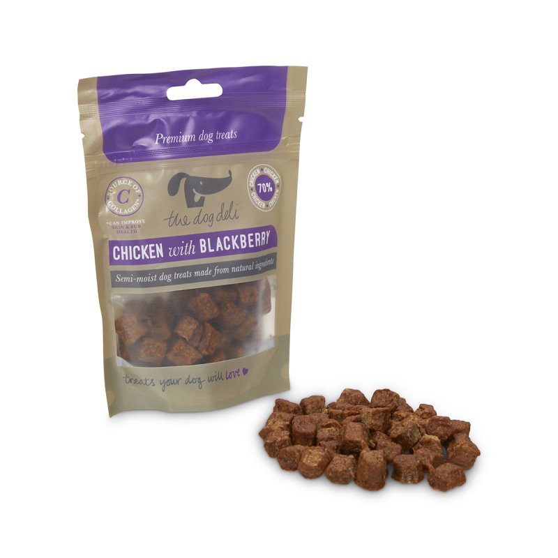 Dog Deli Chicken With Blackberry Semi-moist Dog Treats 70g