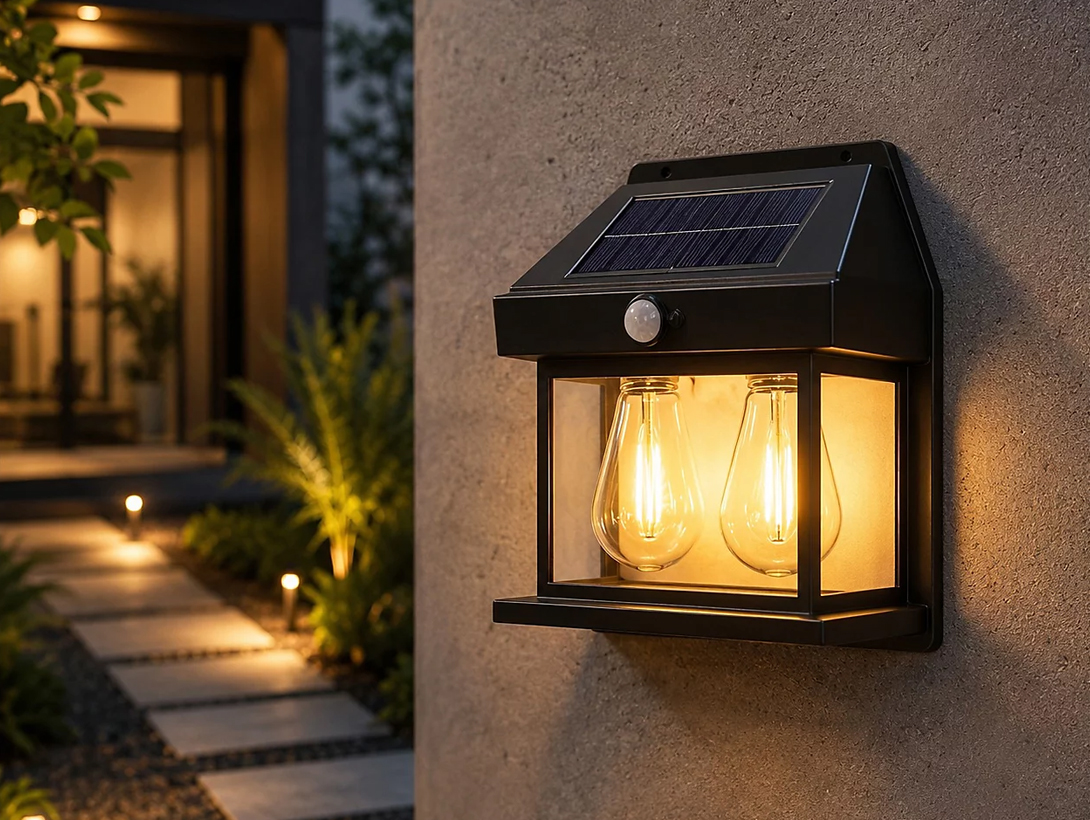 Double Solar Light With Motion Sensor - 2 For &pound;18.99