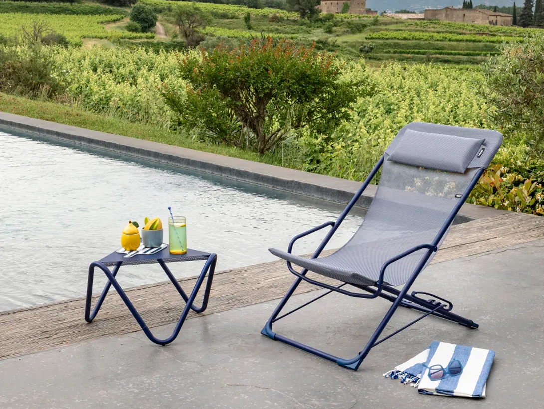 Lafuma Transaswing Indigo Rocking Deck Chair