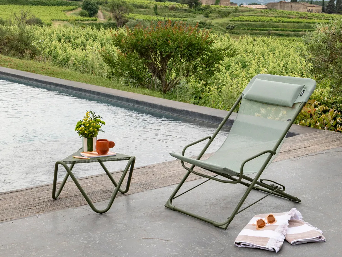 Lafuma Transaswing Moss Rocking Deck Chair