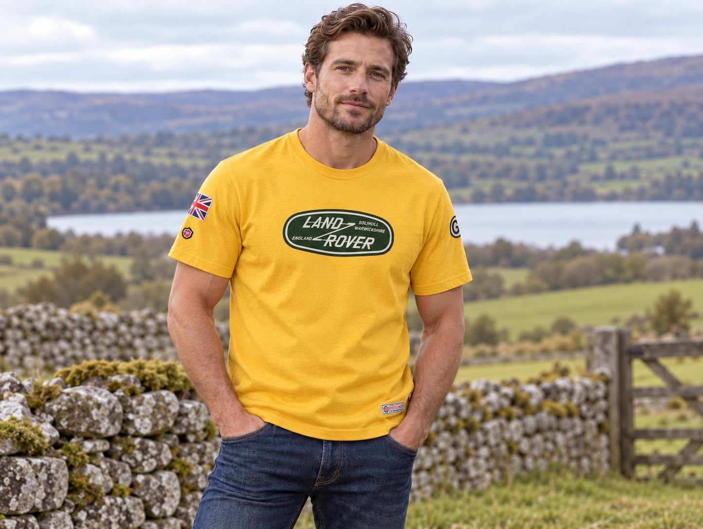 Land Rover Heritage Yellow Short Sleeve T-Shirt Medium