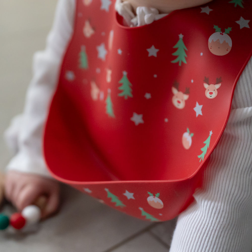 Catch It Silicone Bib Christmas