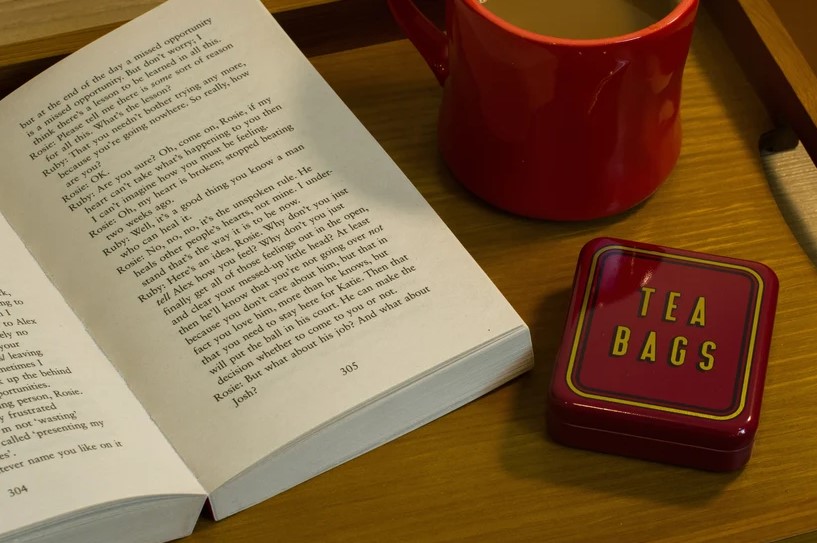 TINIT Tea Bags Tin Burgundy