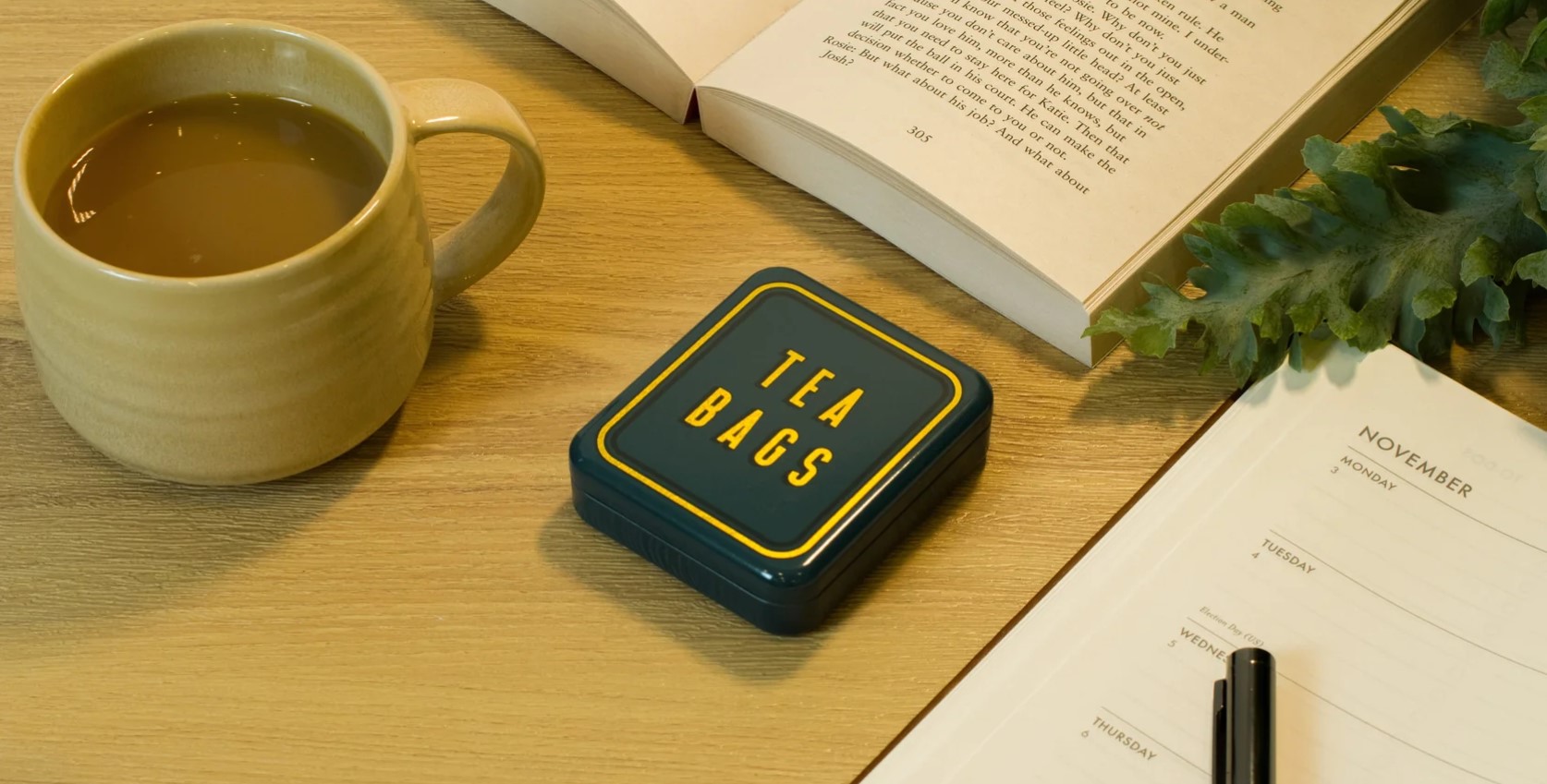 TINIT Tea Bags Tin Navy