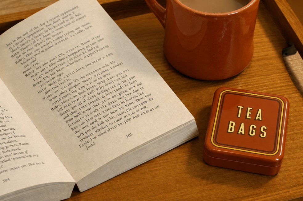 TINIT Tea Bags Tin Burnt Orange