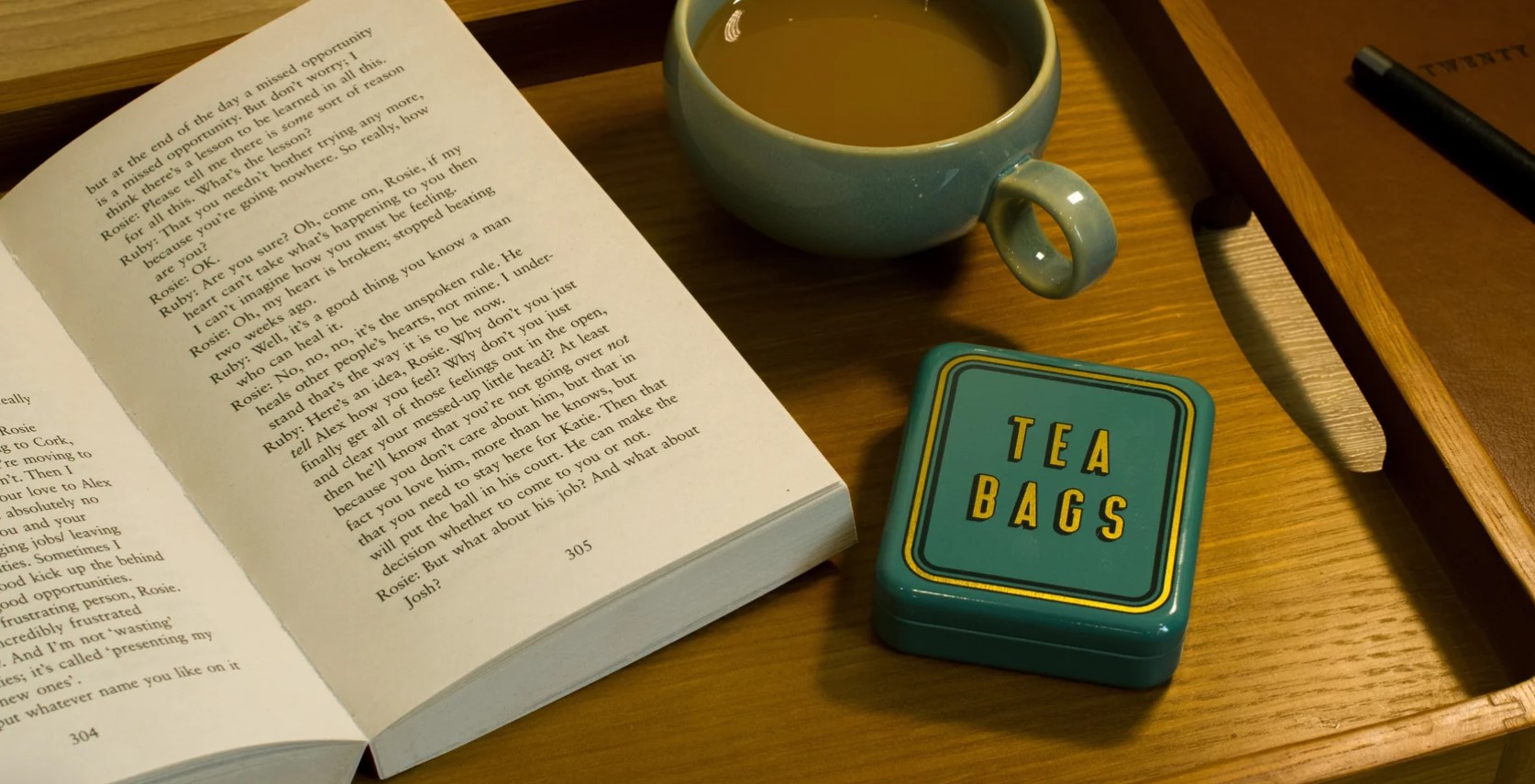 TINIT Tea Bags Tin Teal