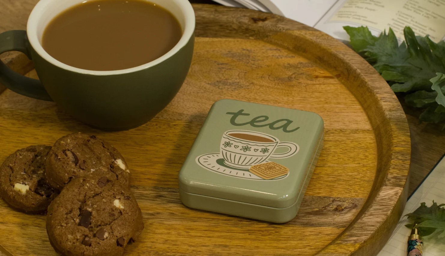 TINIT Tea Bags Tin Biccy Sage