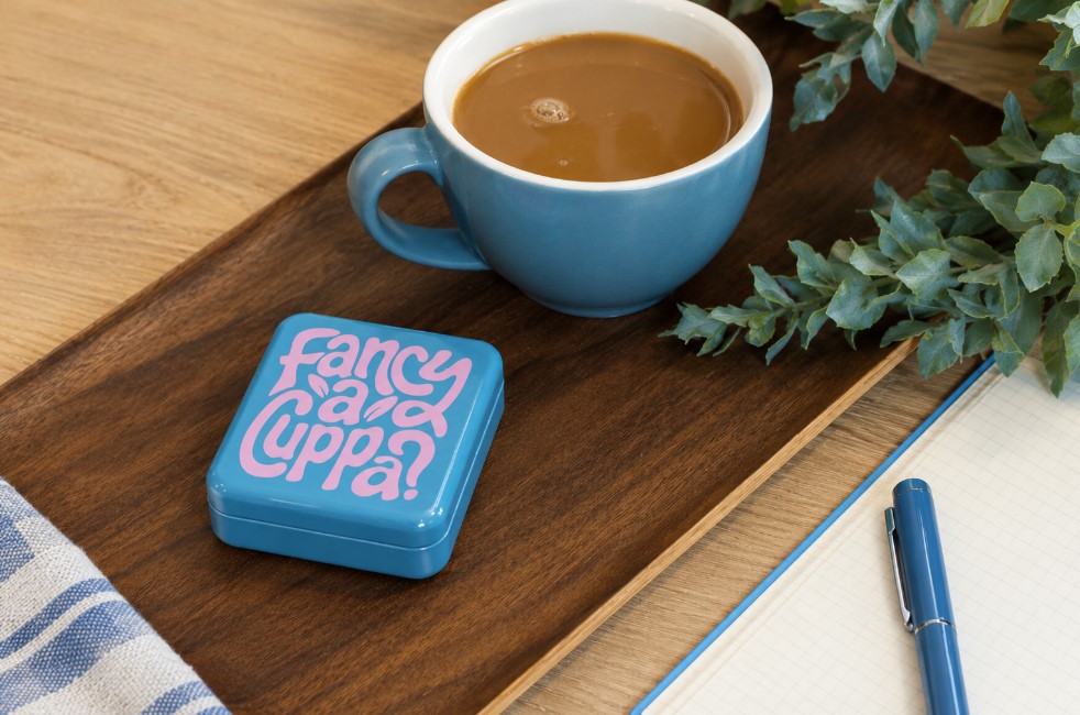 TINIT Tea Bags Tin Cuppa Blue