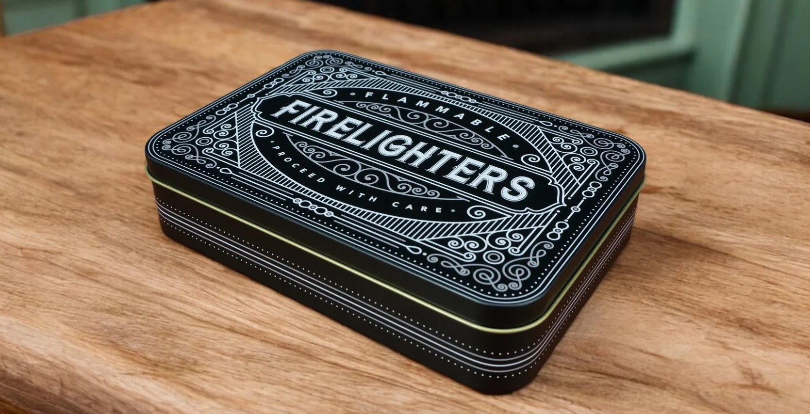 TINIT Firelighters Tin Black Traditional