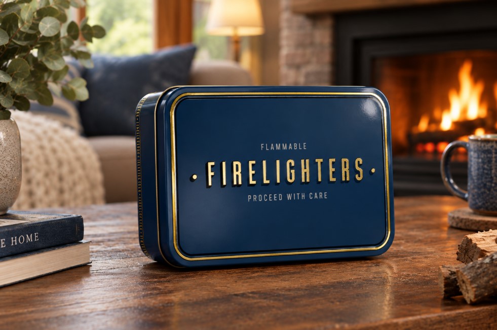 TINIT Firelighters Tin Navy