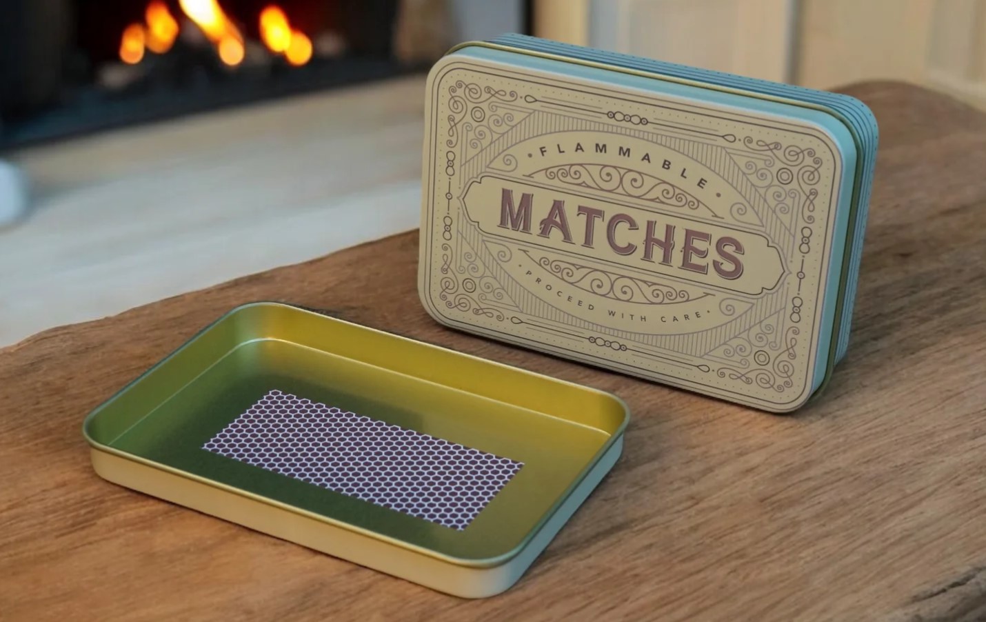 TINIT Matches Tin Cream Traditional