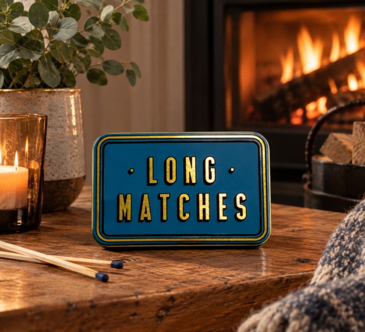 TINIT Long Matches Tin Navy