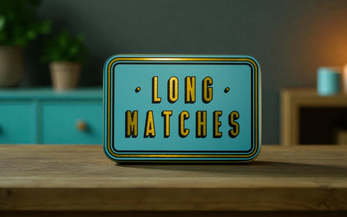TINIT Long Matches Tin Teal
