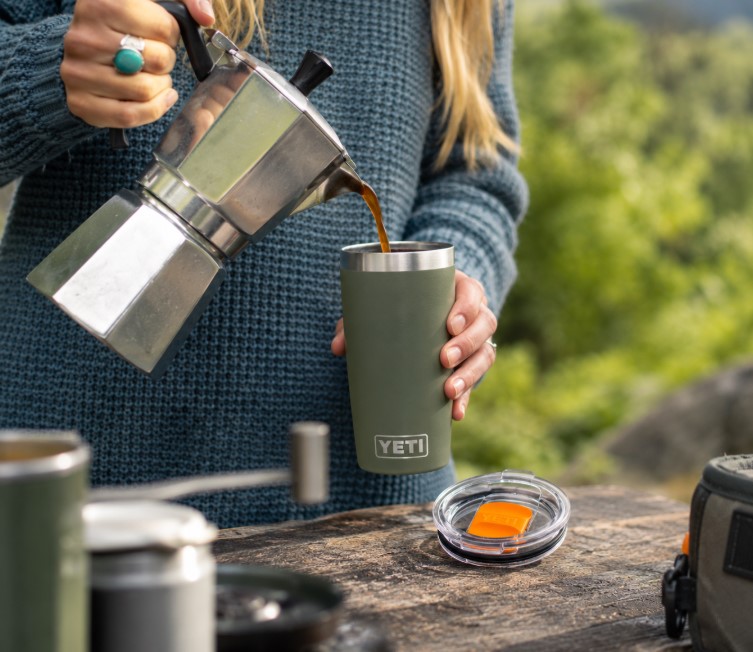 YETI Rambler 10oz Tumbler Olive/Orange