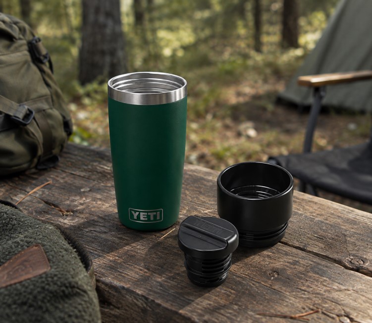YETI Rambler 12oz Travel Bottle Black Forest Green