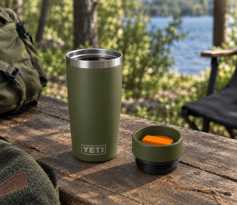 YETI Rambler 12oz Travel Bottle Olive/Orange